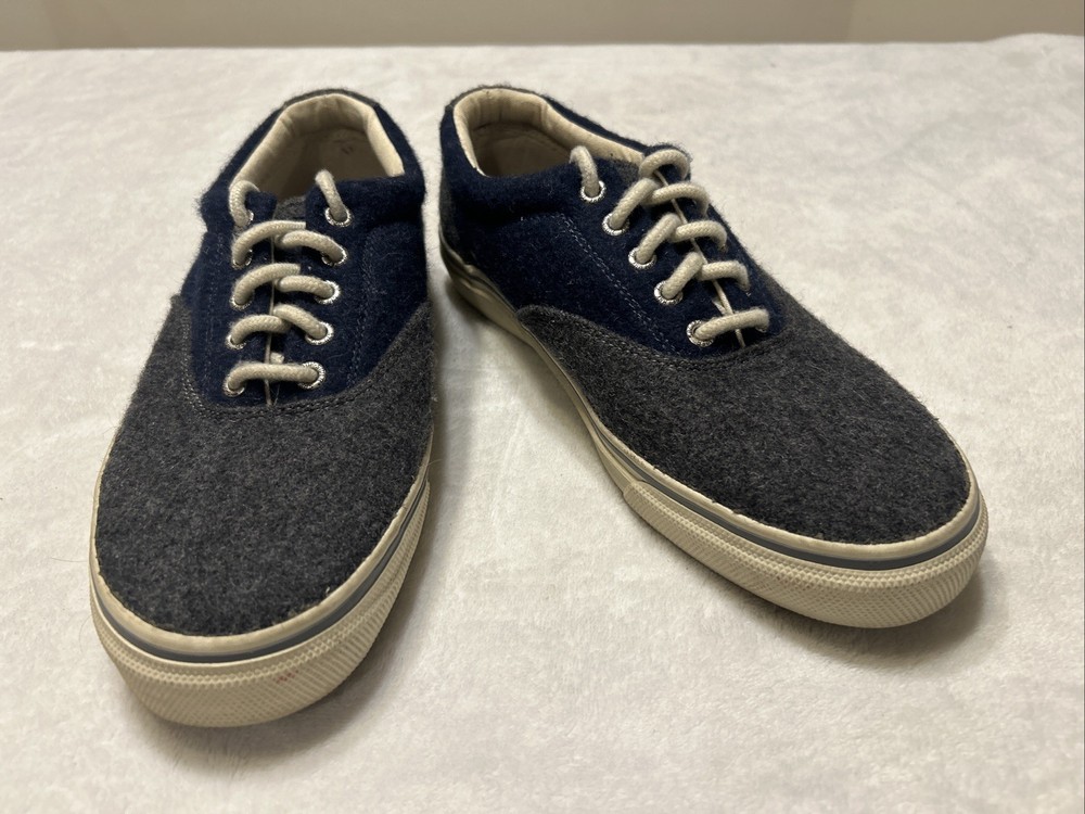 Sperry Men's Shoes Size 9.5 M Blue STRIPER II CVO Wool Core Sneakers Lace Up