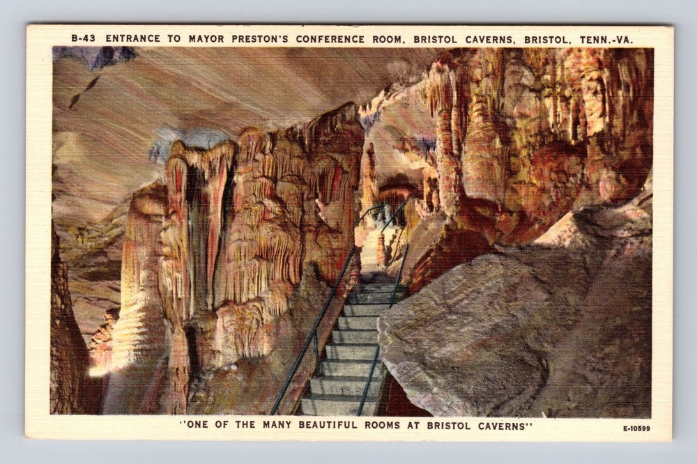 Bristol TN-Tennessee, Entrance Mayor Preston's Conference Room Vintage Postcard