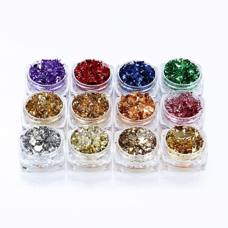 Shiny Gold Silver Foil Sequins Resin Jewelry Making Mold Filling Materials