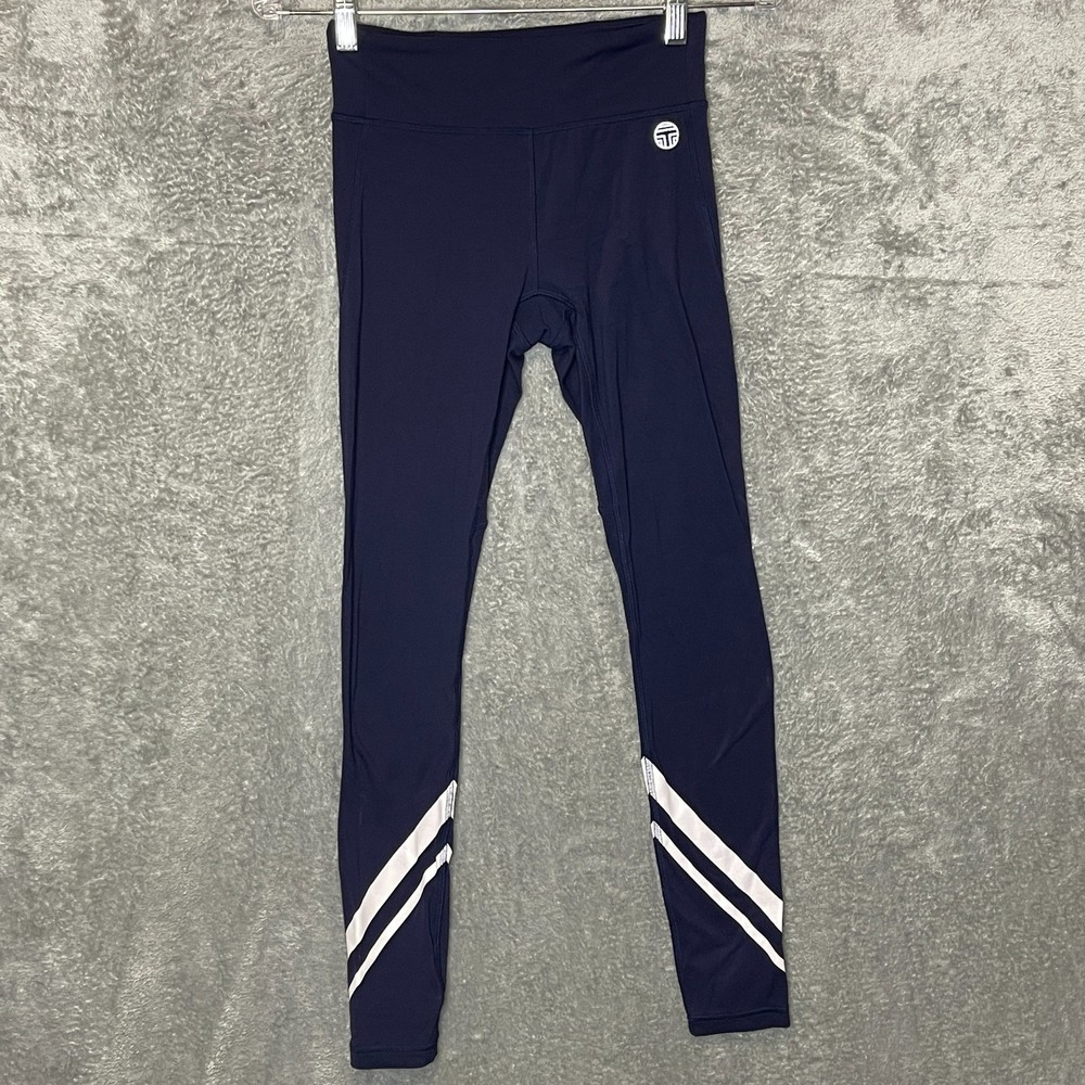 Tory Sport Women High Rise Weightless Chevron Activewear Lounge Ankle Legging XS