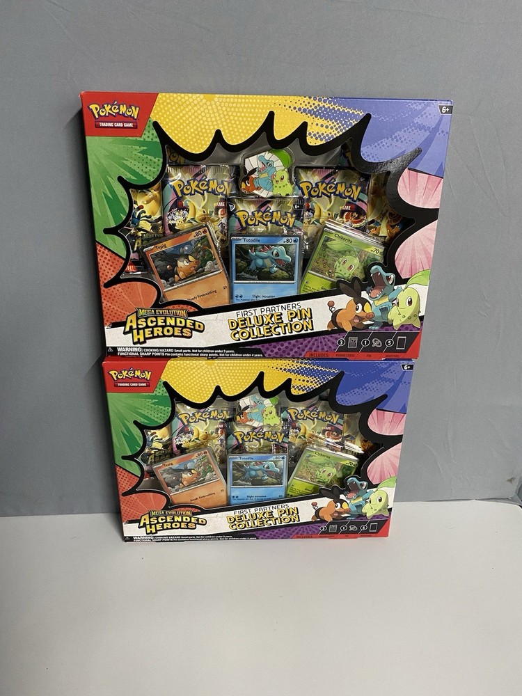 Pokémon TCG Ascended Heroes First Partners Deluxe Pin Collection Sealed Lot Of 2