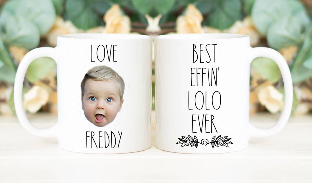 Best Effin' Lolo Ever Mug Father's Day Gift Personalized With Photo Of Kids