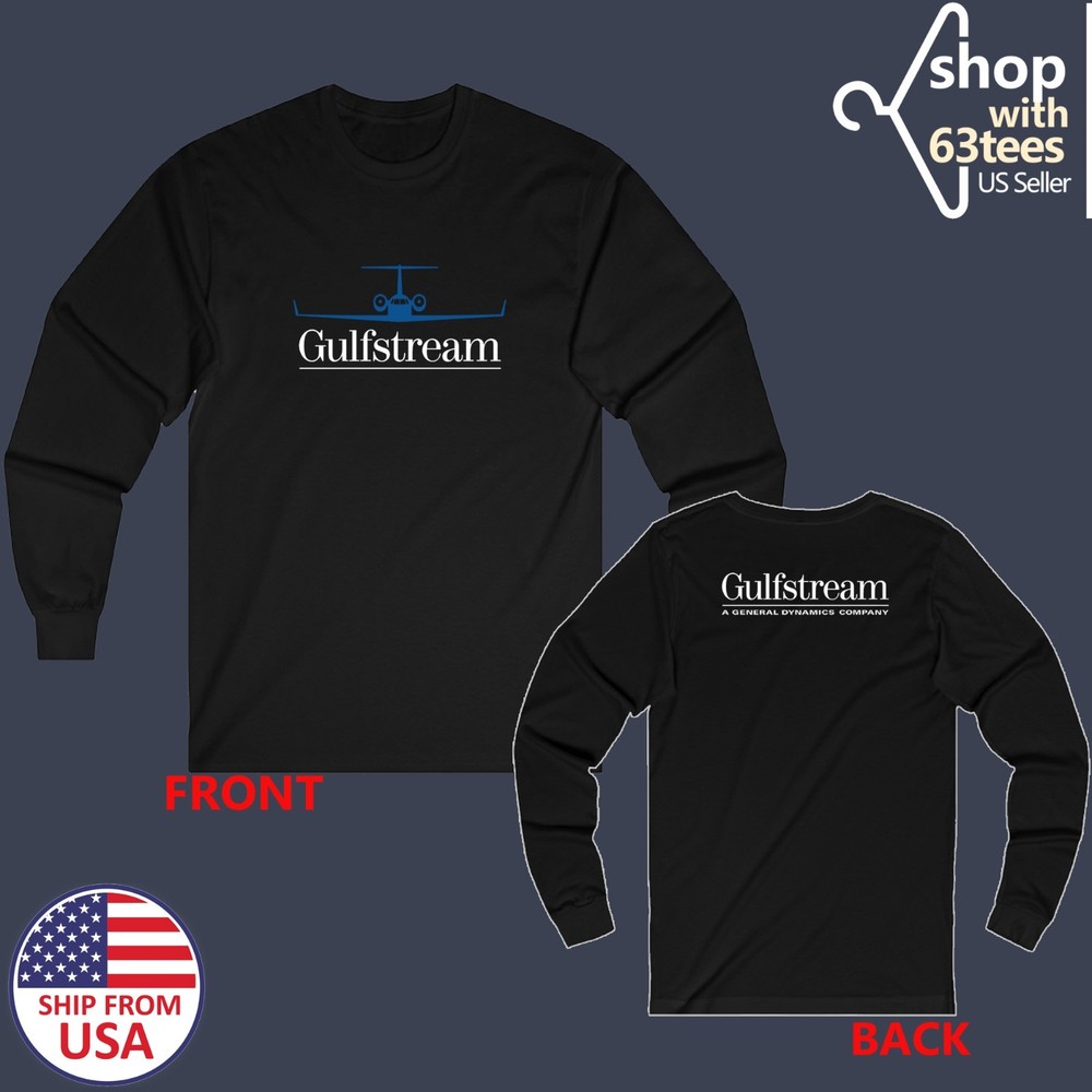 Gulfstream Jet Plane Aircraft Men's Black Size S to 3XL