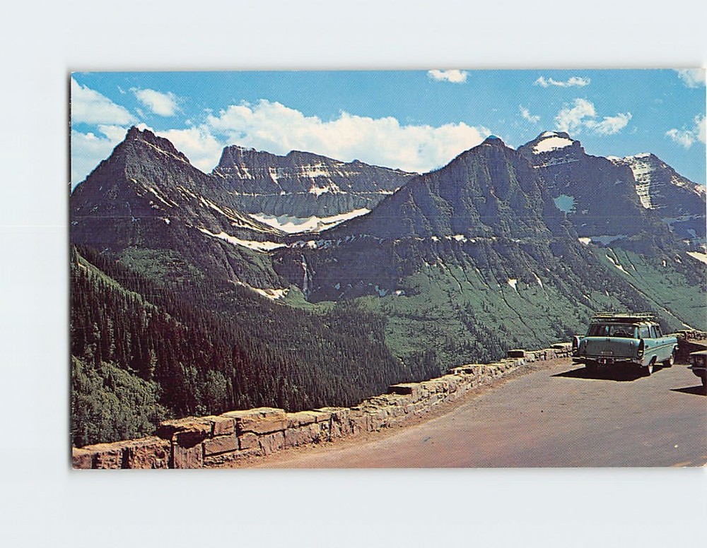 Postcard Mt. Oberlin Cirque Glacier National Park Montana USA