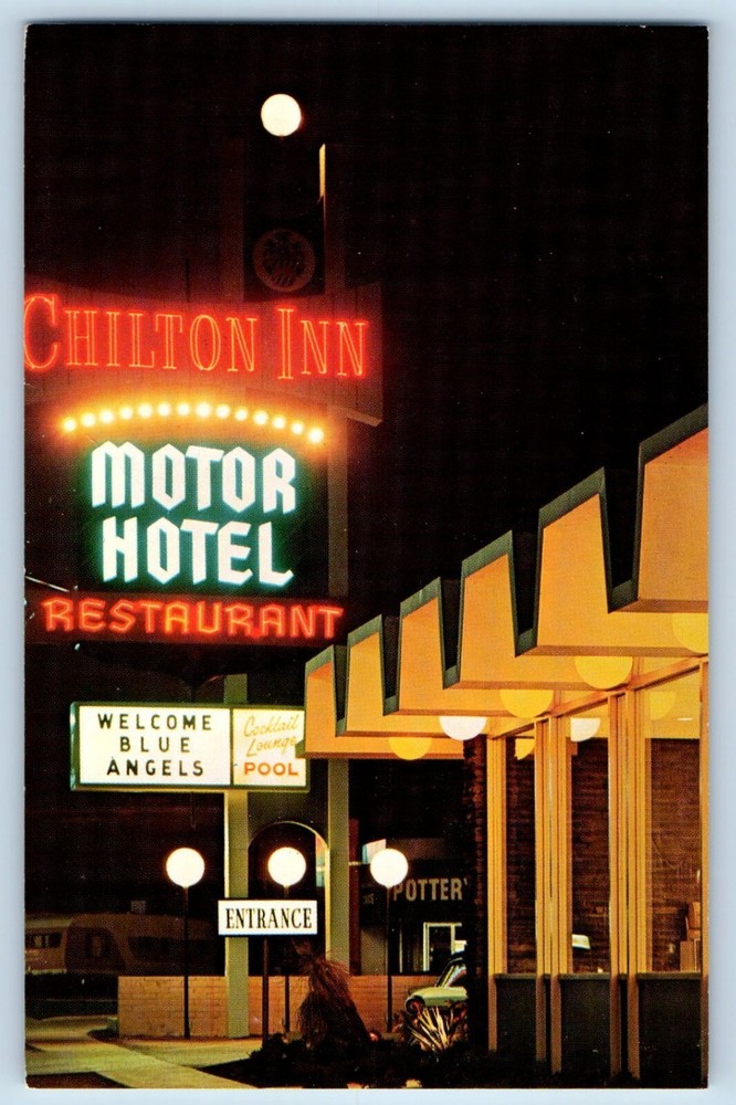 Phoenix Arizona AZ Postcard Art Linkletter's Chilton Inn Van Buren c1960 Vintage