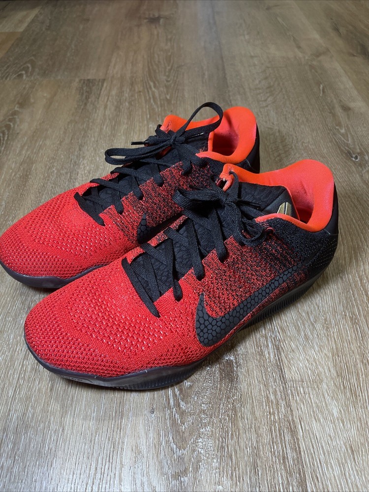 nike kobe 11 achilles heel mens size 11.5 shoes red athletic basketball sneakers-image