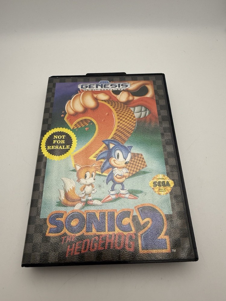 Sonic the Hedgehog 2 (Sega Genesis) Complete CIB Not For Resale Seal TESTED