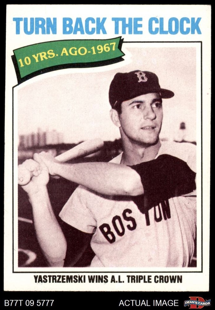 1977 Topps #434 Carl Yastrzemski Turn Back The Clock Red Sox HOF 7 - NM