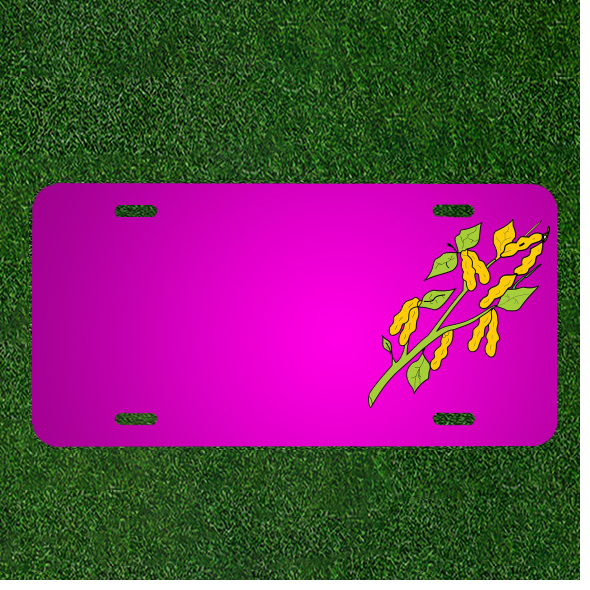 Custom Personalized Car License Plate With Add Names To Peanut Plant Icon