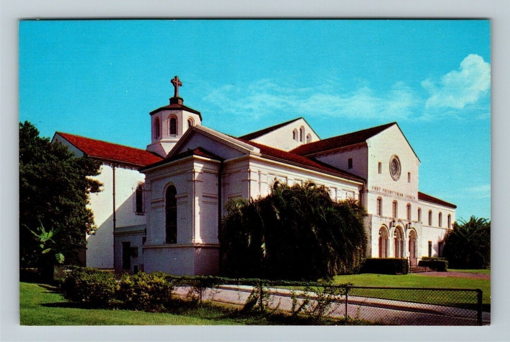 Miami FL-Florida, The First Presbyterian Church, Vintage Postcard