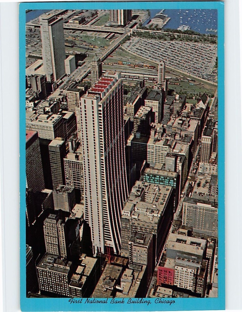 Postcard First National Bank Building Chicago Illinois USA