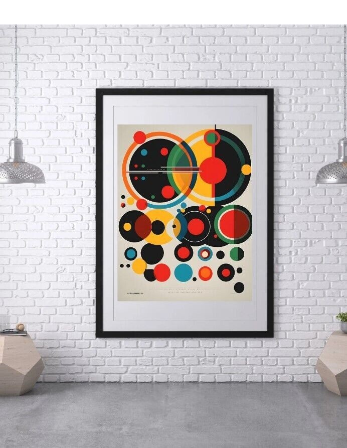 Bauhaus Print, Orange Wall Art, Bauhaus Poster, Modern Art