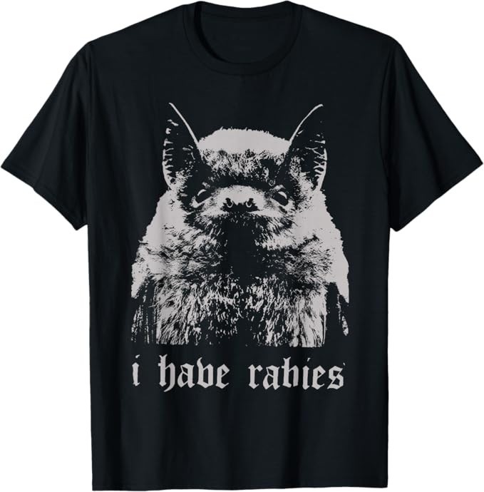 Vintage I Have Rabies Bat Funny Meme Quotes T-Shirt