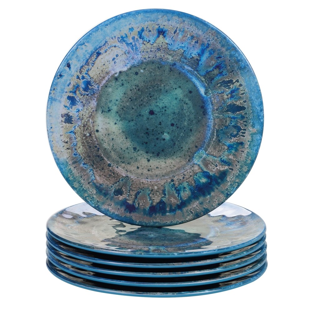 Certified International Radiance Salad/ Dessert Plates (Set Blue