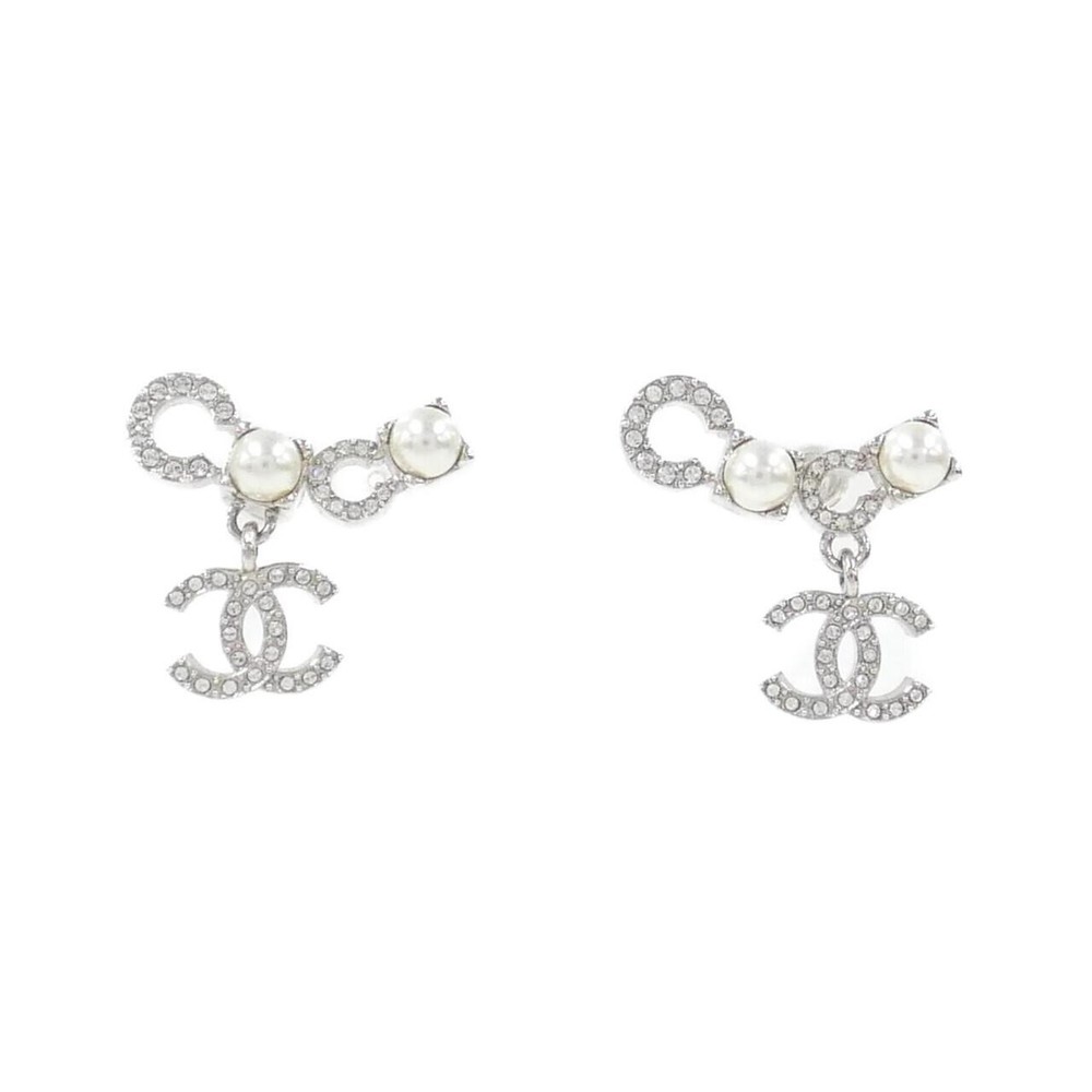 Authentic CHANEL ABF732 Gold-Tone Earrings with CC Logo 2300000475890