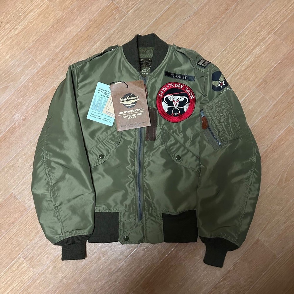 Buzz Rickson'S Real Name Reproduction L-2 Flight Jacket 34
