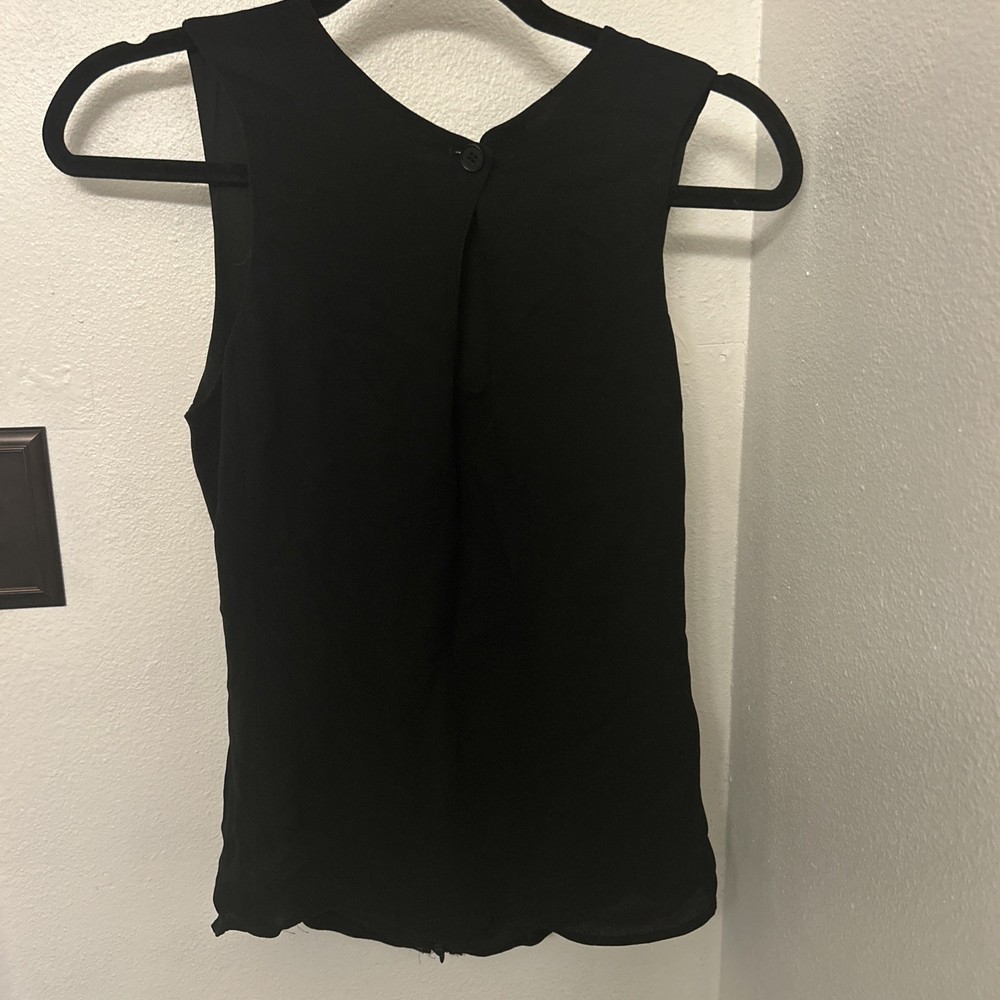 Emporio Armani Black Button  Women's Sleeveless  Top Size 8