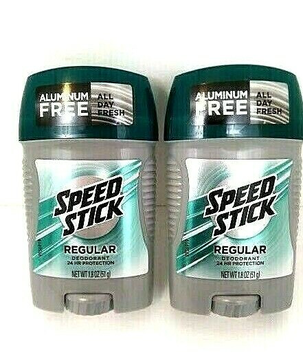 Speed Stick Deodorant Gel Mens 1.8 Oz Regular Scent Aluminum Free Lot Of 2 NEW