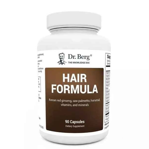 Dr. Berg's Hair Formula Supports Healthy Hair, Nails, & Skin 90 Ct Exp 10/25