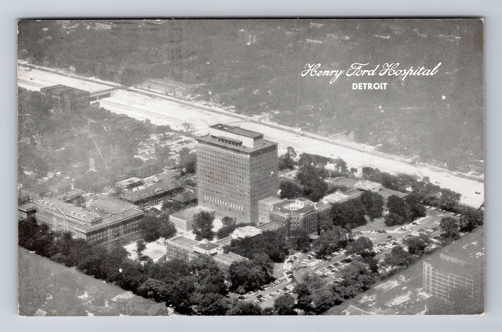 Detroit MI-Michigan Aerial Henry Ford Hospital Vintage Postcard