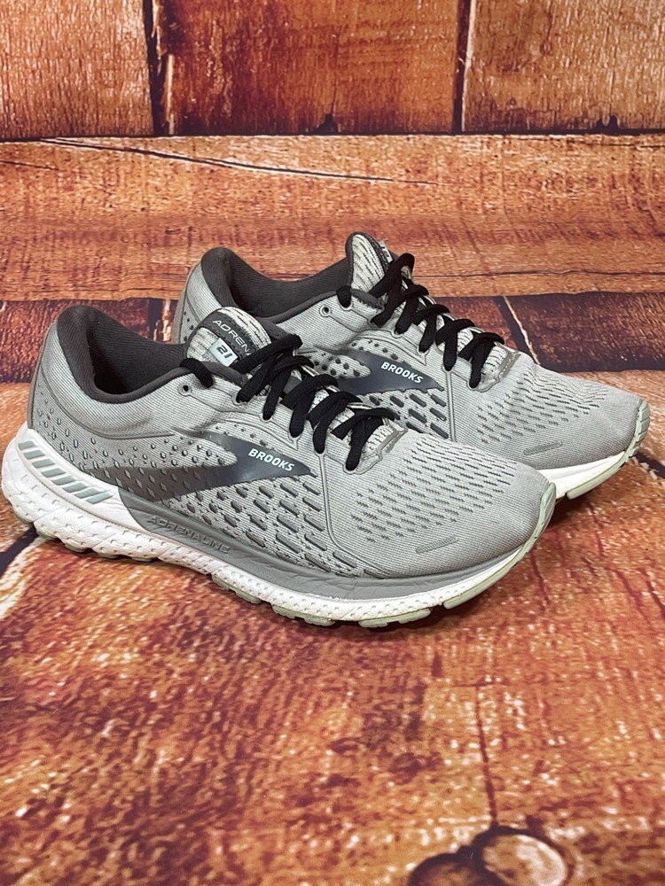 Brooks Adrenaline GTS 21 Shoes Womens Sz 7.5 B Gray Running Sneaker 1203291B061