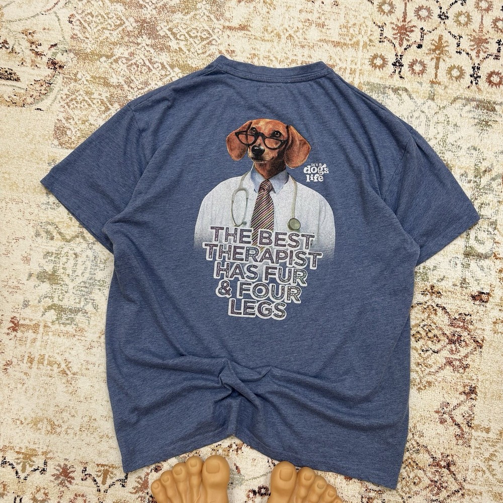 Vintage Y2K Dogs Life Cartoon Tee 00s USA Japan Style Used