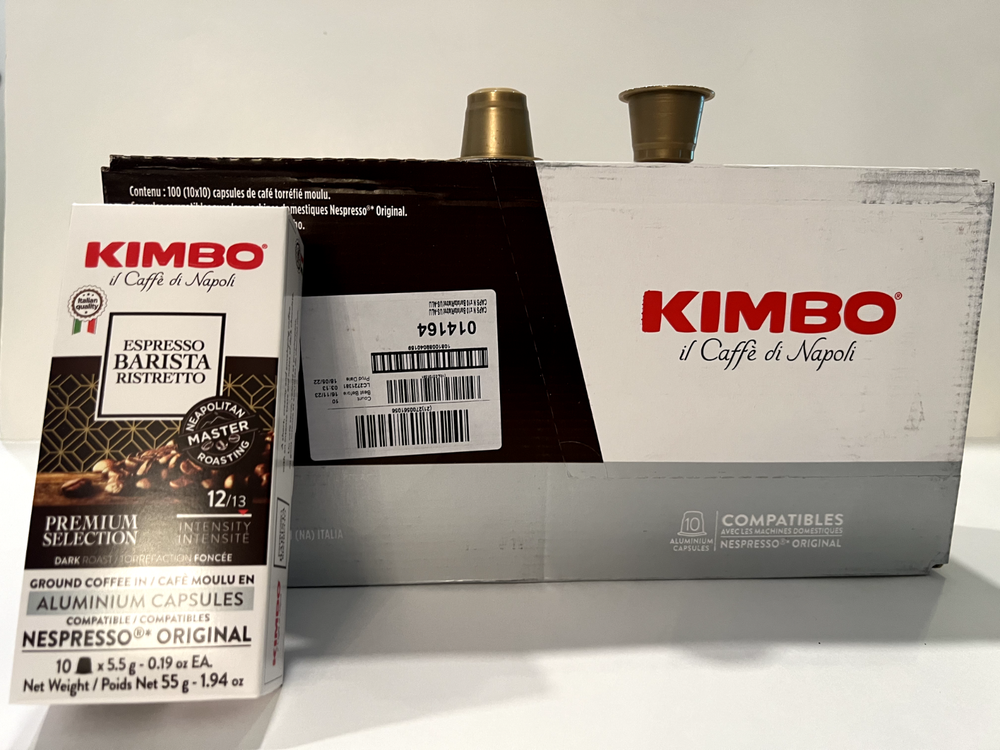 KIMBO BARISTA RISTRETTO ALUMINUM  (100 Capsules) Nespresso Compatible BBD 11/23