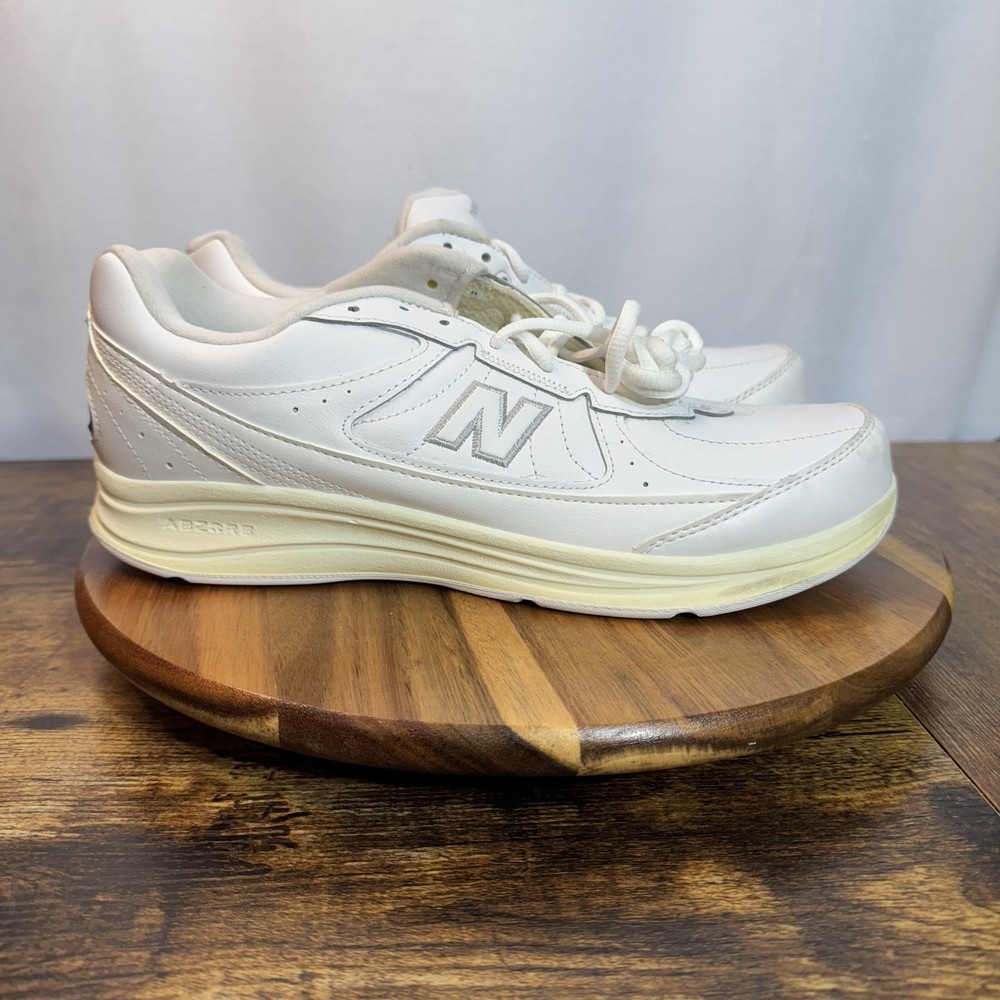 New Balance 577 Walking Shoes Womens Size 11 White Leather Wide 2E ABZORB USA