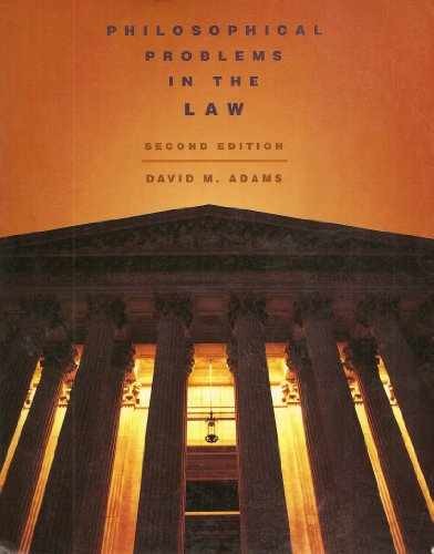 Philosophical Problems in the Law - Paperback, by Adams David M. - Very Good