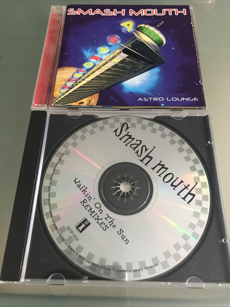 LOT OF 2 CDs Smash Mouth - Walkin' On The Sun Remixes Promo & Astro Lounge