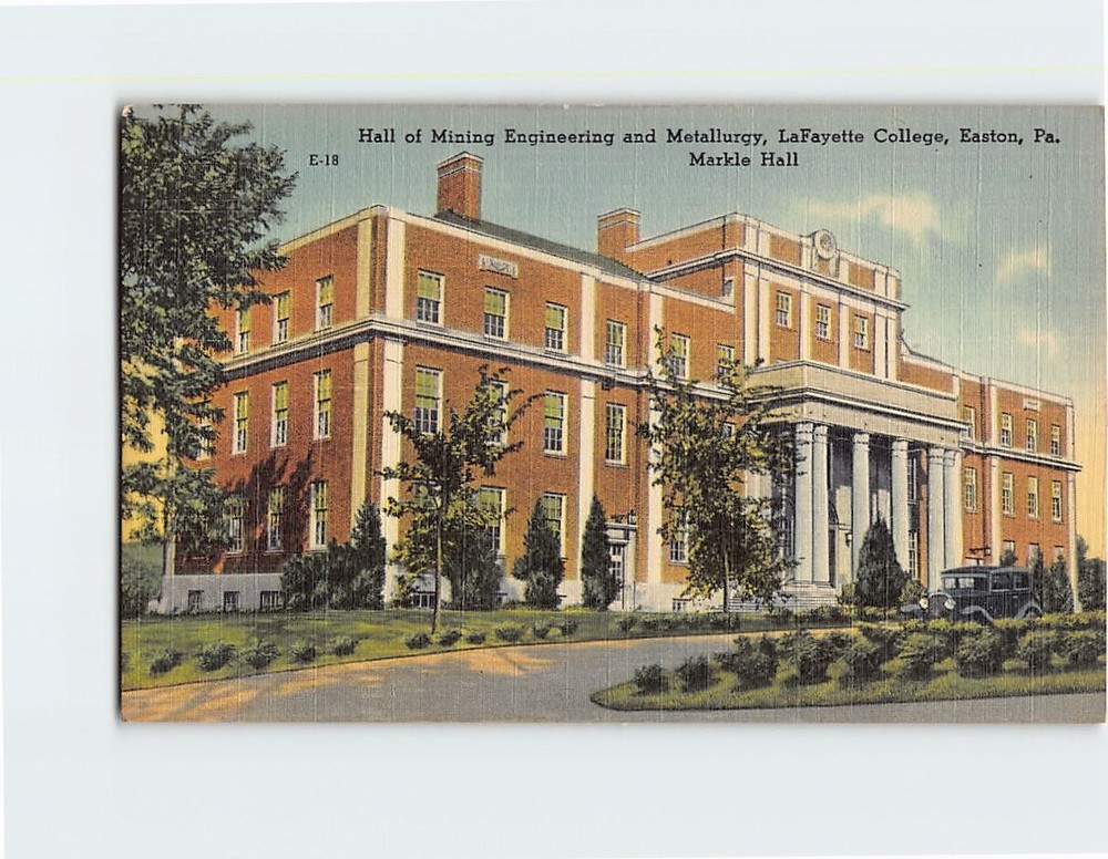 Postcard Hall of Mining Engineering & Metallurgy Lafayette College Pennsylvania