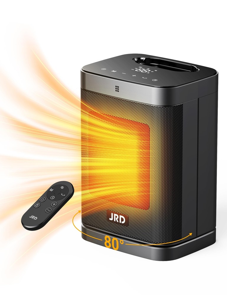 Space Heater, 1500W Ceramic Portable Electric Heater with Remote, Rapid Heati...