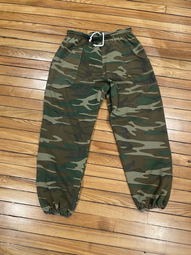 Vintage Camo Sweatpants Heavyweight Size Large Outdoors Hunting Made In USA 1990