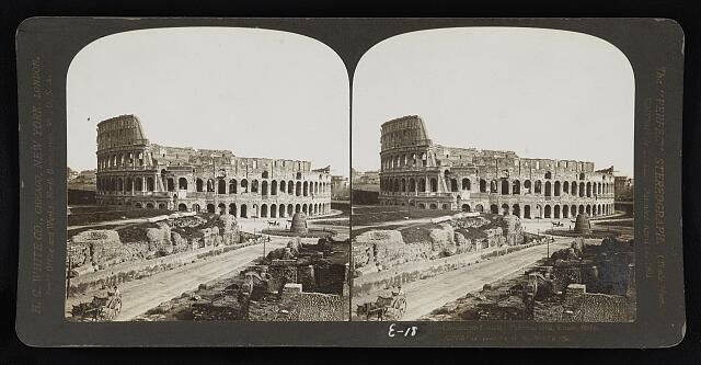 Photo:Rome Italy Colosseum Palatine Hill 1902 stereograph print