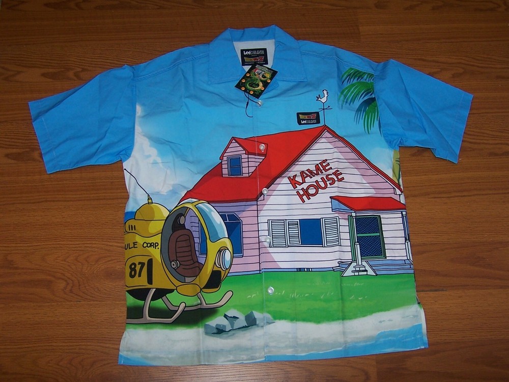 Size S Men's Lee X-Line DragonballZ Kame House Short Sleeve Button Down Shirt