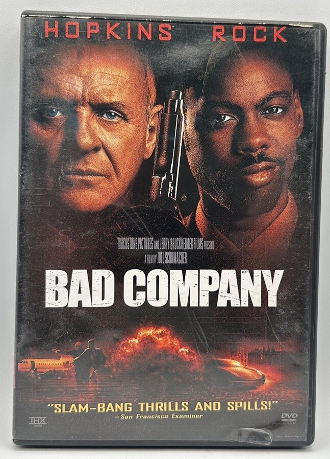 Bad Company DVD Widescreen Anthony Hopkins Chris Rock Free Shipping 2002