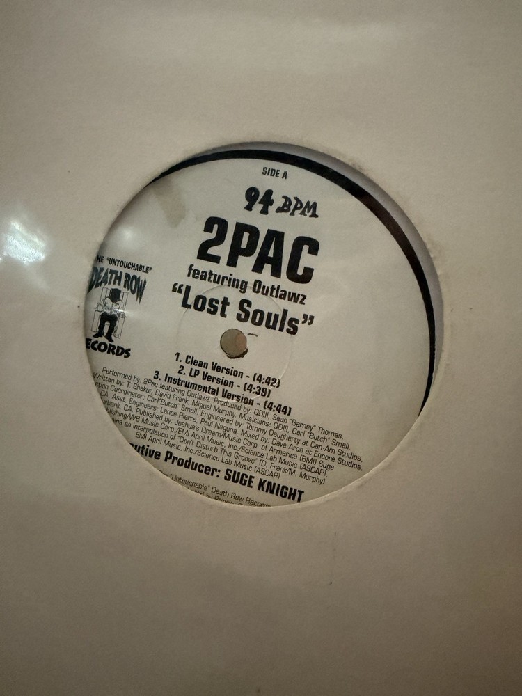 2Pac - Lost Souls Original 1997 Press PROMO 12” Vinyl