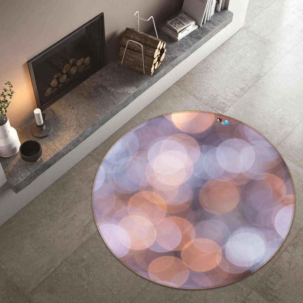 3D Dream Neon Round NBC352 Game Rug Mat Elegant Photo Carpet Mat Fay 2023