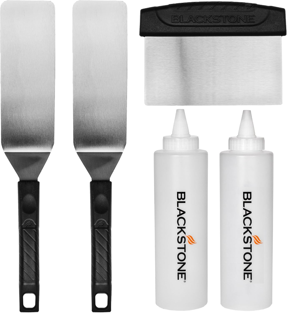 Blackstone 1542 5-Piece Griddle Accessory Kit with 2 Squeeze Bottles