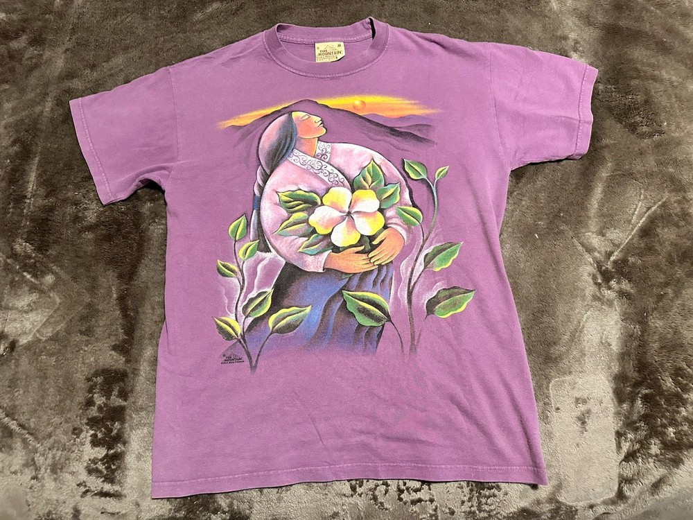 Vintage Y2k  Tee 2004 Men’s Medium M The Mountain Purple Native American t-Shirt