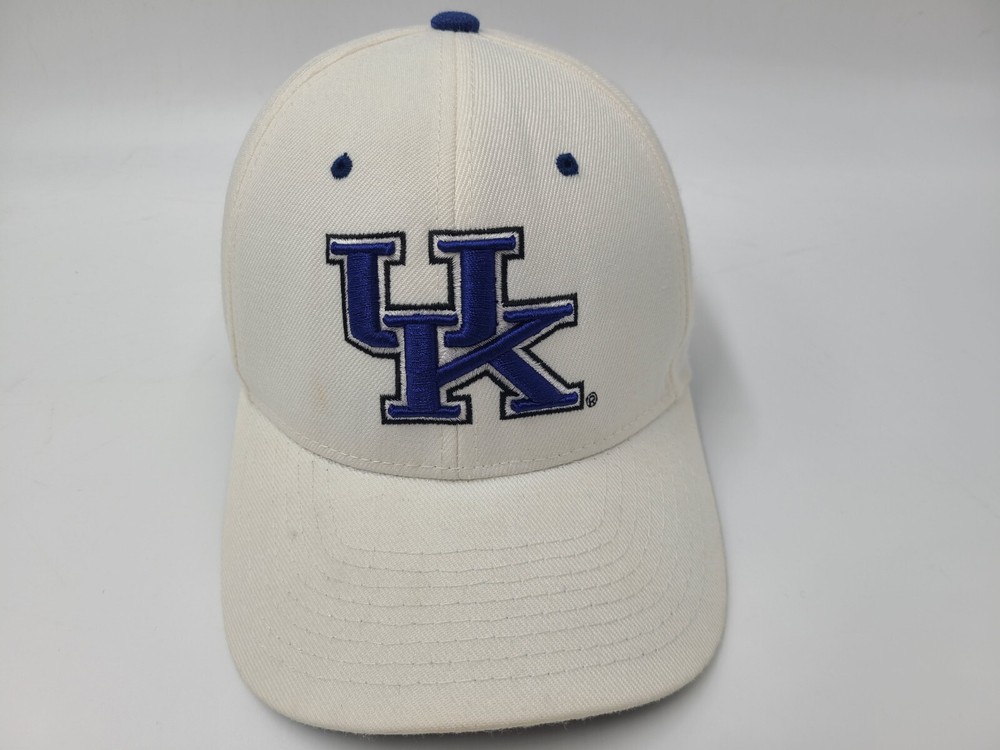 Kentucky Wildcats Zephyr Fitted Cap NCAA 7 1/4 White for Men & Women