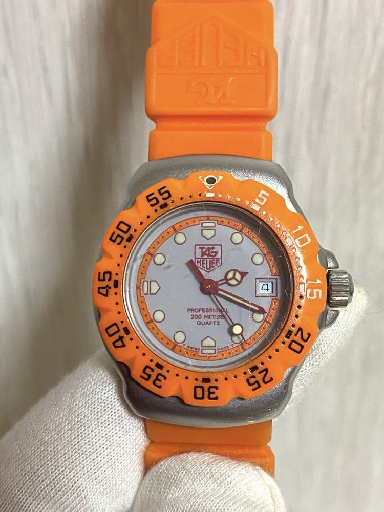 TAG Heuer Formula 1 Professional Quartz Watch Orange Dial Vintage Ladies