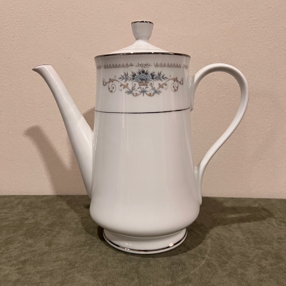 Diane by Fine China of Japan Coffee Pot with Lid - MINT CONDITION