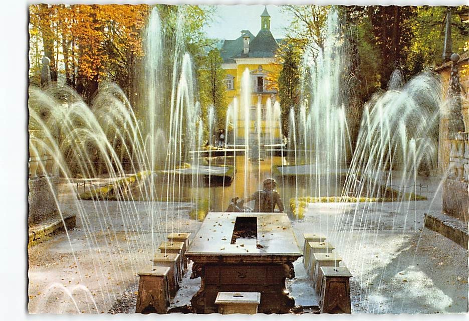 Postcard Princely Table Hellbrunn Palace in Salzburg Austria