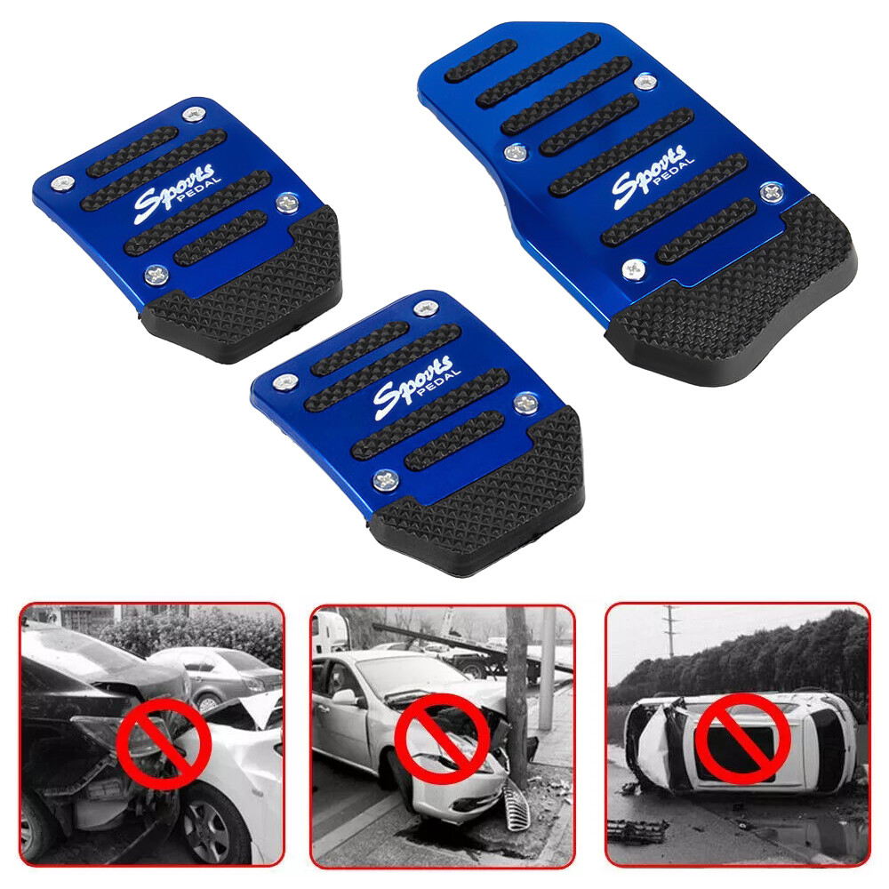 3PCS Non-Slip Universal Car Brake Pedal Covers for Enhanced Grip and Safety