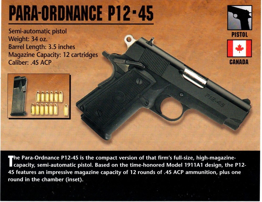 Para Ordnance P12-45 Pistol Classic Firearms Photo Card u