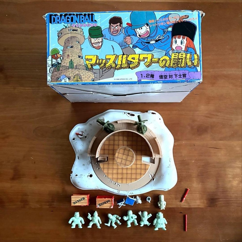 Vintage Dragon Ball Muscle Tower Keshi Figure Playset Epoch Japan Rare Lot