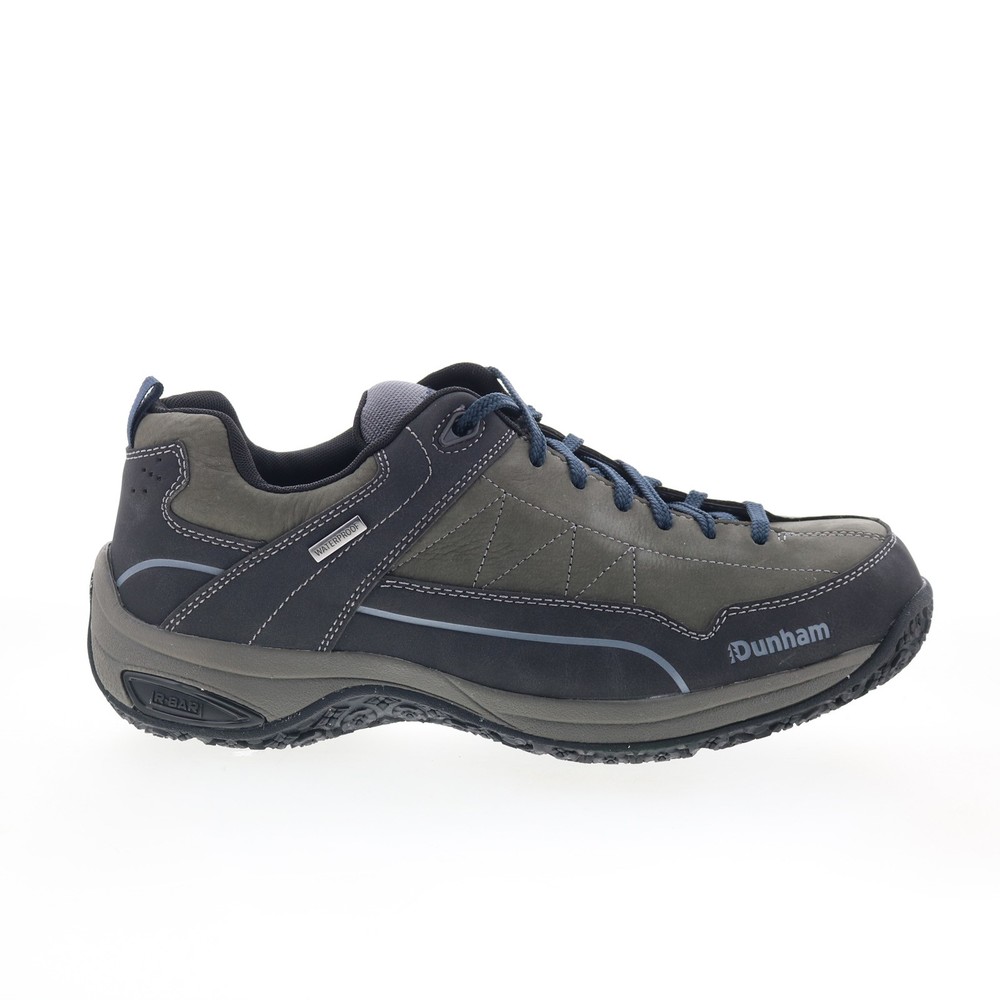 Dunham Cloud Plus WP Lace Up Trekker Mens Gray Extra Wide Oxfords Shoes