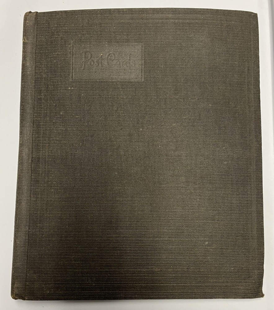 Vintage Hardcover Postcard Album 1940s Black Made USA Used, Empty, Good Cond