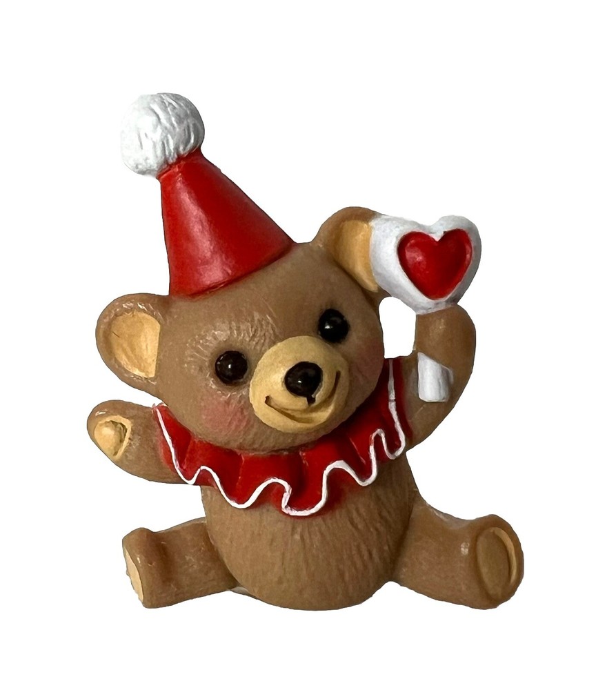 Hallmark Merry Miniatures Valentine Teddy Bear Clown 1986 Figure